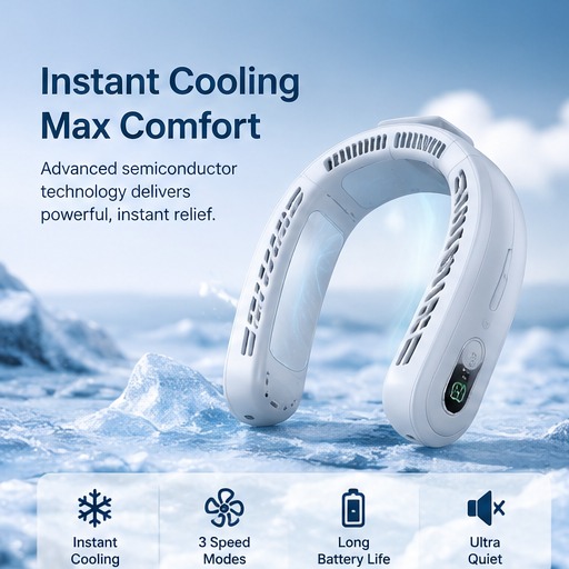 Neck cooler cooling plates chilling on contact